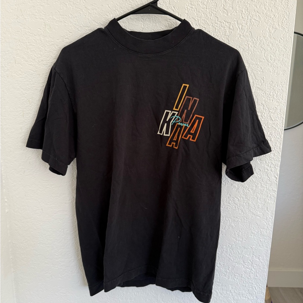 Inaka Power Black Tee with Multicolor Logo